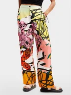 Spodnie damskie - Desigual Spodnie materiałowe MONSIEUR CHRISTIAN LACROIX Ericeira 24SWPW27 Kolorowy Regular Fit - miniaturka - grafika 1
