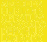 Pasmanteria - Litery samoprzylepne z połyskiem, żółte, 3 cm - miniaturka - grafika 1