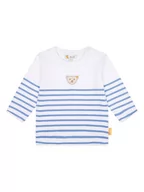 Bluzy i sweterki niemowlęce - Steiff Sweter w kolorze niebiesko-białym - miniaturka - grafika 1