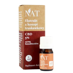 NATmedical NAT ekstrakt z konopi truskawkowy CBD 5% - 5 ml - Suplementy naturalne - miniaturka - grafika 1