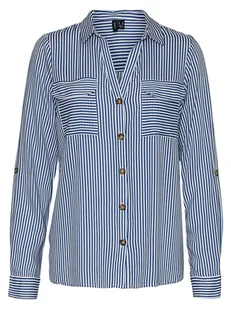 Vero Moda Koszula w kolorze niebiesko-białym - Koszule damskie - miniaturka - grafika 1