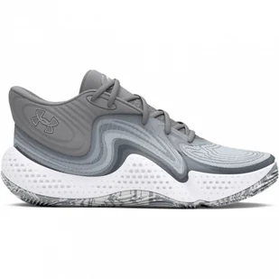 Buty do koszykówki uniseks Under Armour UA Spawn 6 Mid - szare - Buty sportowe męskie - miniaturka - grafika 1