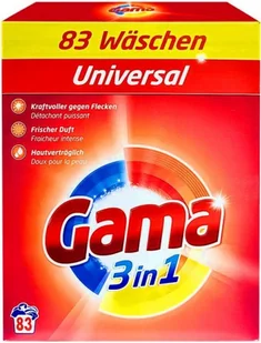 Gama Universal 4,98 kg – niemiecki uniwersalny proszek do prania, 83 prania, skuteczne usuwanie plam - Środki do prania - miniaturka - grafika 1