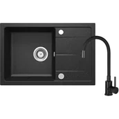 Zlewozmywaki - Deante Leda ZRD2113 grafitowy + bateria ZRDP2113 - miniaturka - grafika 1