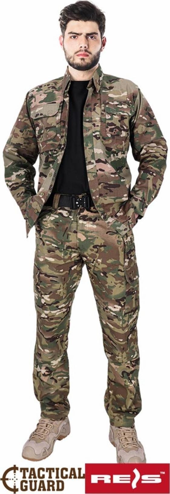R.E.I.S. TG-DERR - Ubranie ochronne Tactical Guard w skład którego wchodzi bluza i spodnie do pasa, wykonane z tkaniny typu rip-stop L
