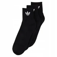 Skarpetki męskie - Adidas Czarne Męskie Skarpetki za kostkę Sportowe do spodenek 40-42 r.M - miniaturka - grafika 1