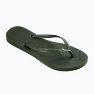 Klapki i japonki damskie - Japonki damskie Havaianas Slim Crystal Sw II olive green - miniaturka - grafika 1