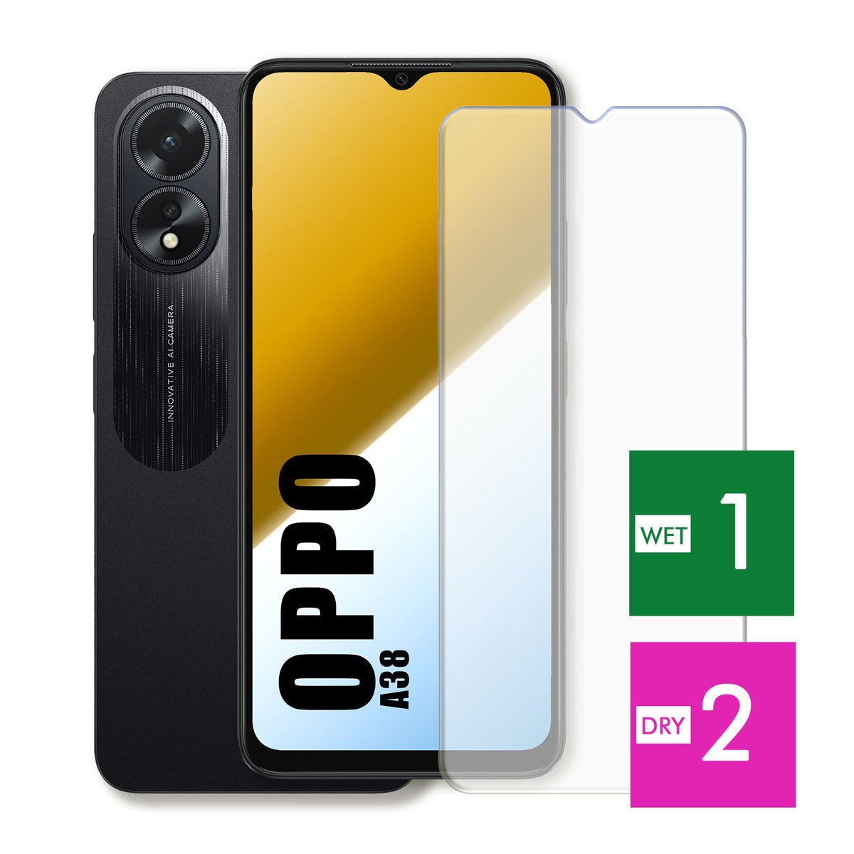 WZMOCNIONE SZKŁO DO OPPO A38 SZYBKA HARTOWANE 9H JAKOŚĆ