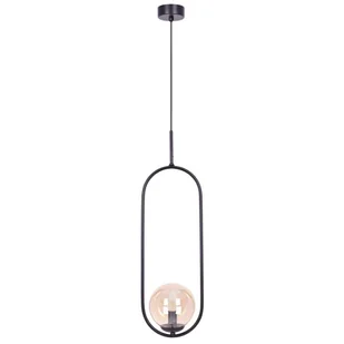 Lampa wisząca geometryczna z bursztynowym kloszem - 5S A198 K8-P16 - Lampy sufitowe - miniaturka - grafika 1