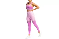 Legginsy - GymHero, Legginsy damskie, Stripes MAUVE, fioletowe, rozmiar L - miniaturka - grafika 1