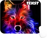 Podkładki pod mysz - Podkładka Pod Myszkę Z Wilk Drapieźnik Wolf Prezent -Tekst -20X24 - miniaturka - grafika 1
