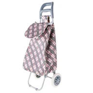Torby i wózki na zakupy - Torba na zakupy na kołkach mix krata/kolor/DIA4220 DH-DIA4220 - miniaturka - grafika 1