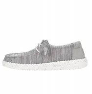 Trampki męskie - Hey Dude Wendy Stretch Sox 41878-007 szary 41 - miniaturka - grafika 1