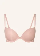 Biustonosze - Calvin Klein Biustonosz Push-Up Sheer Marquisette rosa - miniaturka - grafika 1