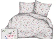 Pościel - Pościel z kory 180x200 wzór polne róże na szarym tle - miniaturka - grafika 1