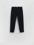 Spodnie damskie - Reserved - Jeansy boyfriend slim - czarny - miniaturka - grafika 1