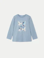 Bluzki damskie - Mayoral Bluzka 4073 Niebieski Regular Fit - miniaturka - grafika 1