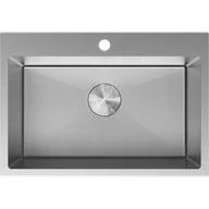 Zlewozmywaki - Mexen Solix zlewozmywak stalowy 1-komorowy 650 x 450 mm, inox HC - 6403651000-01HC - miniaturka - grafika 1