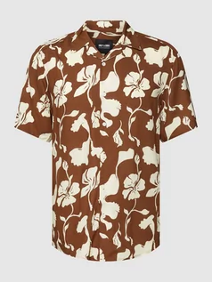 Koszule męskie - Koszula casualowa o kroju regular fit z wiskozy ze wzorem na całej powierzchni - grafika 1