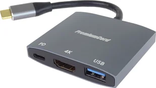 Kabel PremiumCord PremiumCord adaptér USB-C na HDMI, USB3.0, PD, rozlišení 4K a FULL HD 1080p - Kable komputerowe i do monitorów - miniaturka - grafika 1