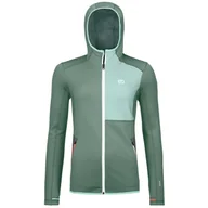 Bluzy sportowe damskie - Bluza damska Ortovox Fleece Hoody W Rozmiar: L / Kolor: szary - miniaturka - grafika 1