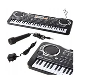 Instrumenty muzyczne dla dzieci - Keyboard pianino elektr. + mikrofon PI4 61 klawiszy - miniaturka - grafika 1