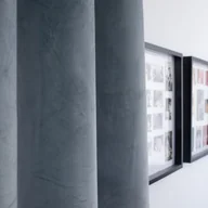 Zasłony - Zasłona Welurowa Na Taśmie 140X270 Jasno Szara Zaciemniająca - miniaturka - grafika 1