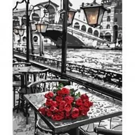 Malowanie po numerach - Malowanie po numerach 40x50cm Róże na stoliku - miniaturka - grafika 1