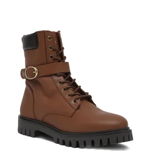 Tommy Hilfiger Skórzane botki - Botki damskie - miniaturka - grafika 1