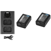 Akcesoria fotograficzne - Zestaw Newell ładowarka dwukanałowa DL-USB-C i dwa akumulatory NP-FW50 do Sony - miniaturka - grafika 1