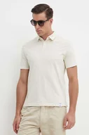 Koszulki męskie - Pepe Jeans polo bawełniane HAZZEL kolor beżowy gładki PM542150 - miniaturka - grafika 1