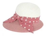 Czapki damskie - Kapelusz Damski Słomkowy Plażowy Letni Z Kokardą Elegancki Retro Regulowany - miniaturka - grafika 1