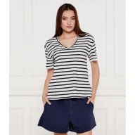 Koszulki i topy damskie - Tommy Hilfiger T-shirt Loose fit z dodatkiem lnu - miniaturka - grafika 1