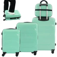 Torby podróżne - Zestaw walizek Artnico 4w1 ABS miętowe - miniaturka - grafika 1