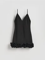 Sukienki - Reserved - Sukienka z ozdobną aplikacją - czarny - miniaturka - grafika 1