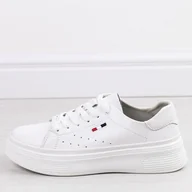 Półbuty damskie - Białe skórzane półbuty damskie Vinceza 41467 - miniaturka - grafika 1