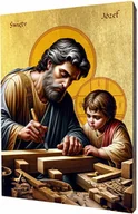 Ikony i obrazy sakralne - Ikona Świętego Józefa Rzemieślnika - miniaturka - grafika 1