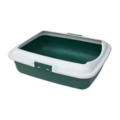 Kuwety dla kotów - Kuweta dla kota wysoka kitty 50 x 40 x 16 cm zielona happet - miniaturka - grafika 1