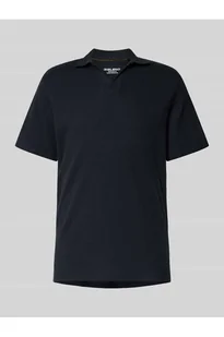 Koszulka polo o kroju slim fit z fakturowanym wzorem - Blend - Koszulki męskie - miniaturka - grafika 1