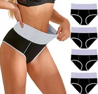 Majtki damskie - EULLA Figi damskie, czarne, 4-pak, S, Czarny - 4-pak, S - miniaturka - grafika 1