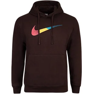 Nike męska bluza dresowa brązowa z kapturem kangurka sportowa DM2394-237 L - Bluzy męskie - miniaturka - grafika 1