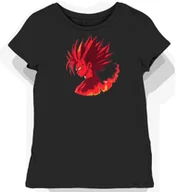 Koszulki i topy damskie - Koszulka damska czarna z nadrukiem czerwonych włosów Goku S - miniaturka - grafika 1