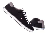 Trampki męskie - TOMMY  HILFIGER BUTY MĘSKIE TRAMPKI HARLOW 1D BLACK FM0FM00596 990 - Rozmiar: 40 - miniaturka - grafika 1