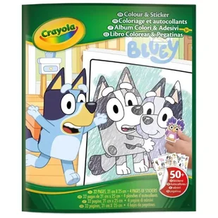 Crayola: książeczka do kolorowania z naklejkami - Bluey - Zabawki kreatywne - miniaturka - grafika 1