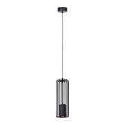 Lampy sufitowe - Kaja czarna lampa wisząca z ażurowym kloszem K-4930 FALCON metalowa lampa sufitowa z drucianym kloszem K-4930 - miniaturka - grafika 1