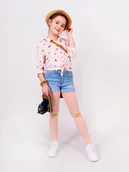 Rajstopy - Rajstopy dziecięce mikrofibra brzoskwiniowe gepard 40 DEN 92-98 - miniaturka - grafika 1