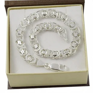 Bransoletka Srebrna Męska Splot Królewski 7,50 mm pr 925 Grawer Gratis - Bransolety męskie Bransoletka Srebrna Męska Splot Królewski 7,50 mm pr 925 Grawer Gratis - Bransolety męskie - miniaturka - grafika 1