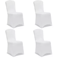 Pokrowce na meble - 4x Pokrowiec na krzesło Stretch biały - miniaturka - grafika 1