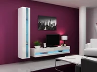 Meblościanki - Cama Meble Zestaw VIGO NEW 8 biały/biały połysk - miniaturka - grafika 1