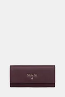 Portfele - Patrizia Pepe portfel skórzany damski kolor bordowy CQ0215 L001 - miniaturka - grafika 1